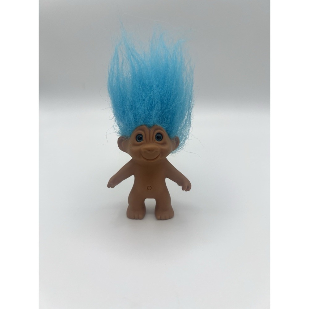 Vintage 90's TNT Troll Doll With Neon Blue Hair 42499